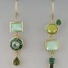 Huitan Bohemia Style Geometric Dangle Earrings for Women Gold Color Vintage Female Irregular Drop Earrings Daily Party Zircon