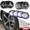 WVQ5 75mm Car Decals Wheel Hub Sticker for Mercedes Benz W176 W166 W163 W203 W204 W205 W210 W212 W221 Auto Rim Center Logo Decoration