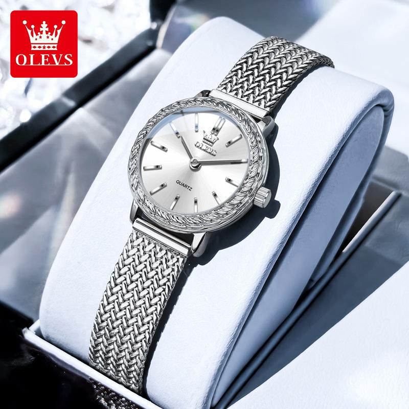 

OLEVS New Women Watches Simple Elegant Quartz Wristwatch Waterproof Watches For Woman Bracelet Watch белый/серебряный