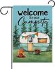 Dyrenson Welcome To Our Campsite Decorative Garden Ag, Camping RV Campfire Forest Yard Outside Home Decoration, Camper Adv PPZ