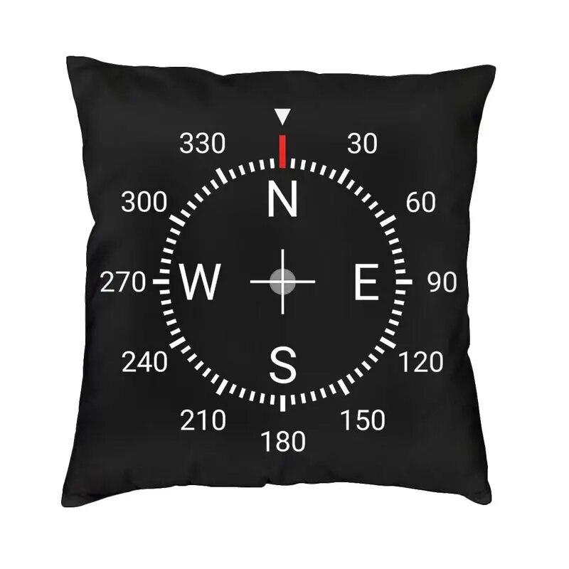 Bedroom Living Room Car Pillowcase Home Decor Digital Compass Cushion Cover Floor