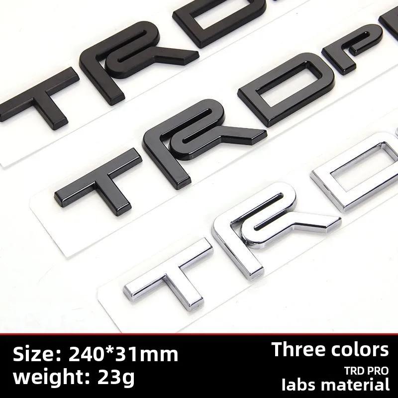 1Pc 3D ABS Car trunk sticker TRDPRO logo For Toyota TRD Yaris Camry Tantu Prado Lande kuluze RAV4 car repack accessories