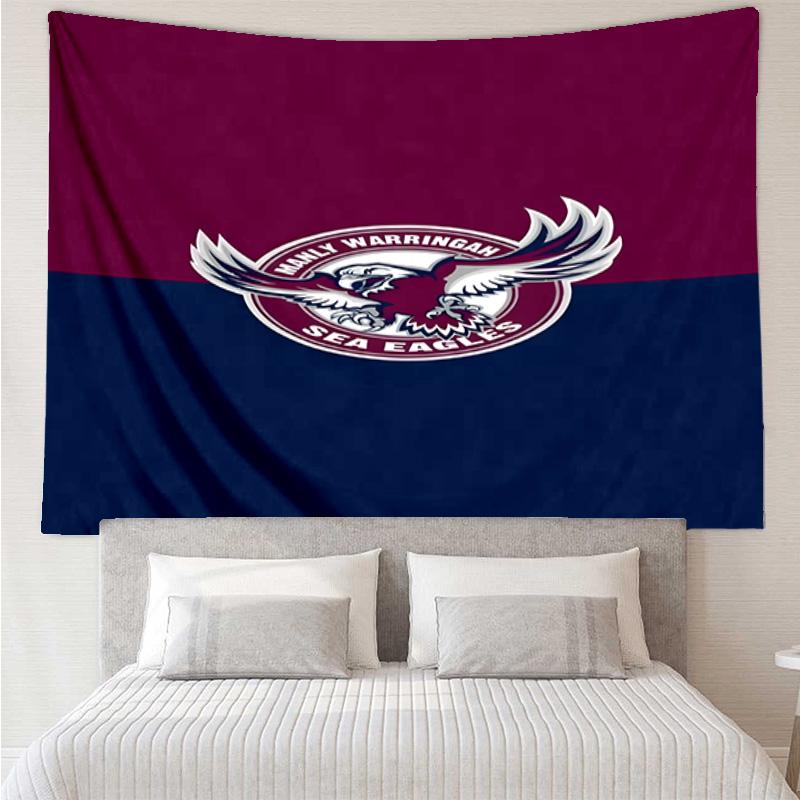 Manly Sea Eagles Crest Tapestry Hanging for Bedroom,Livingroom, Playroom,Decor Art Room Wall Tapestry Holiday and Birthday Gifts