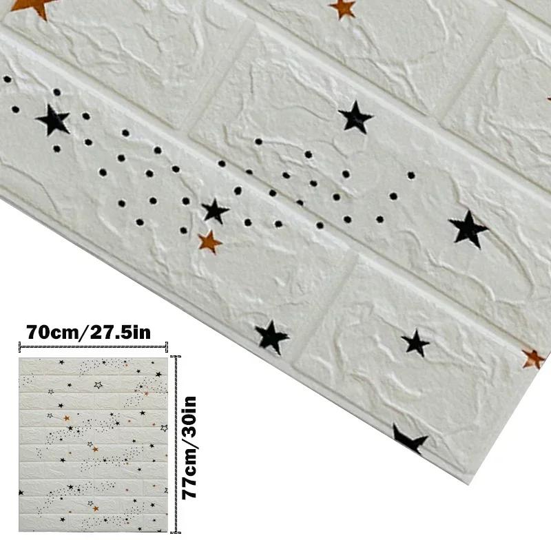 Decorative 3D Wall Stickers Peel and Stick Panel Adhesive Wallpaper Living Room Bathroom Kitchen Bedroom Decor Home Decoration