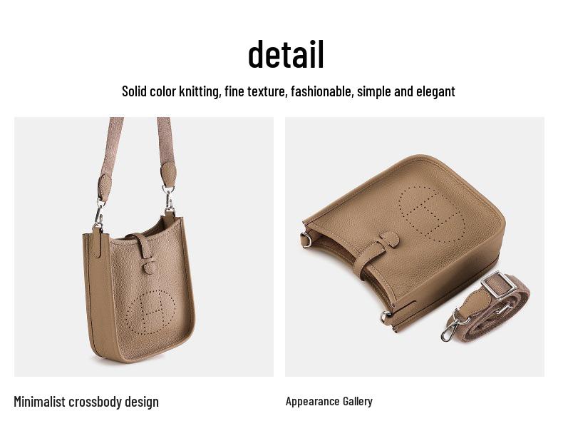 Women's Crossbody Bags 2025: High-Quality Handmade Evelyn Leather, Single Shoulder Cowhide Bag.