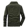 Large Size Men's Jacket Men's Middle-aged Fleece Thickened Lapel Jacket