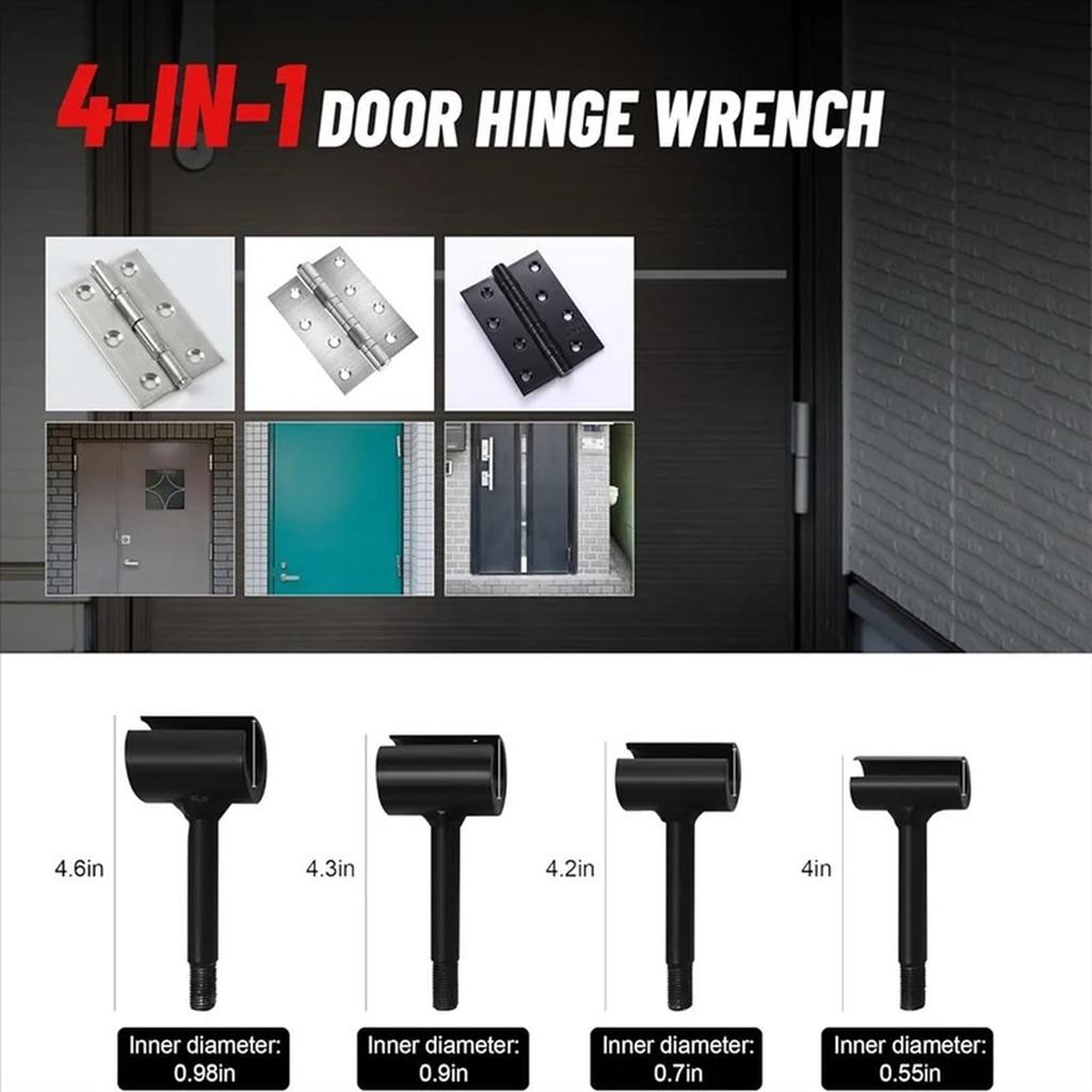 A69efor Türscharnier-Einstellwerkzeug 4-in-1 Robuste Bauweise für den privaten und gewerblichen Gebrauch