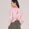 OZEZ Ozs1156 Back Twist Long Sleeve Cover-Up - Coral Pink
