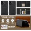 LC.IMEEKE L5 For iPhone 17 Magnetic Phone Case Leather Back Cover with Detachable Card Holder