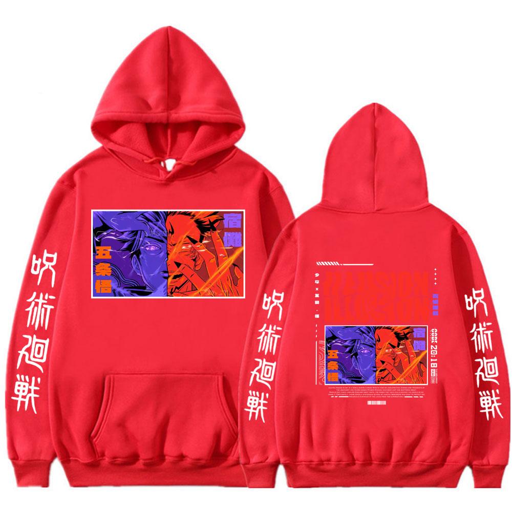Anime Jujutsu Kaisen Hoodie Ryomen Sukuna Gojo Satoru Graphic Hoodies Vintage Oversized Hooded Men Women Clothes