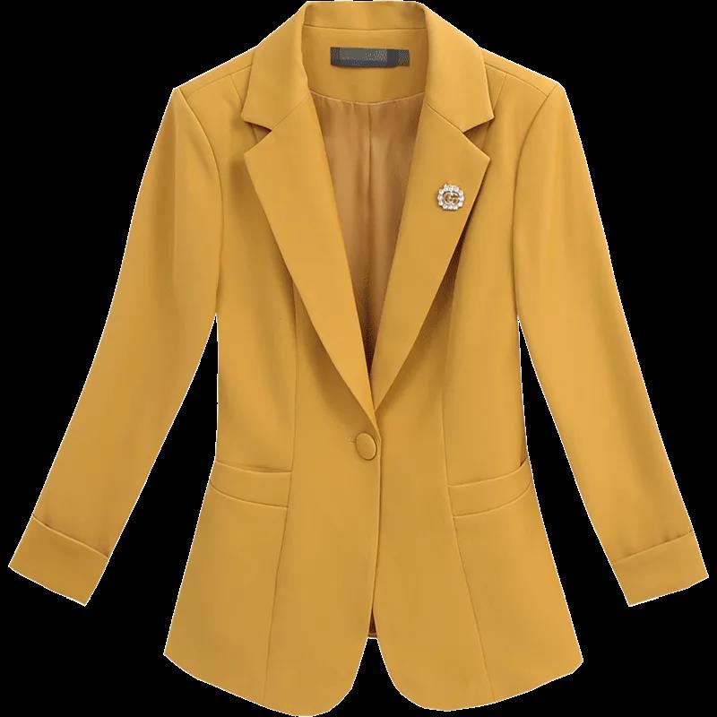 Women's Spring and Autumn Solid Colour Short Small Suit Jacket Suit Formal Wear Lapel Coat
