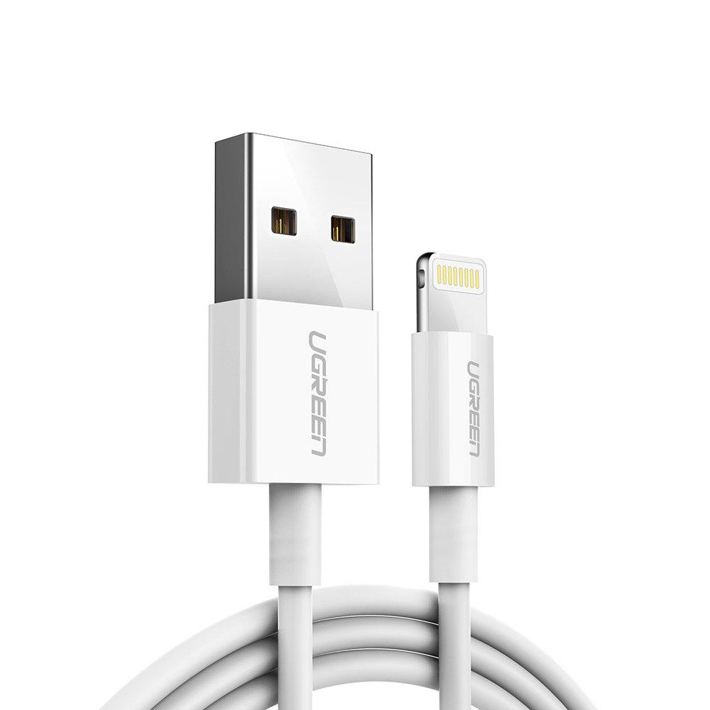 Ugreen MFi Certified Lightning To USB-A Charging Cable, 1m, 2.4A, White