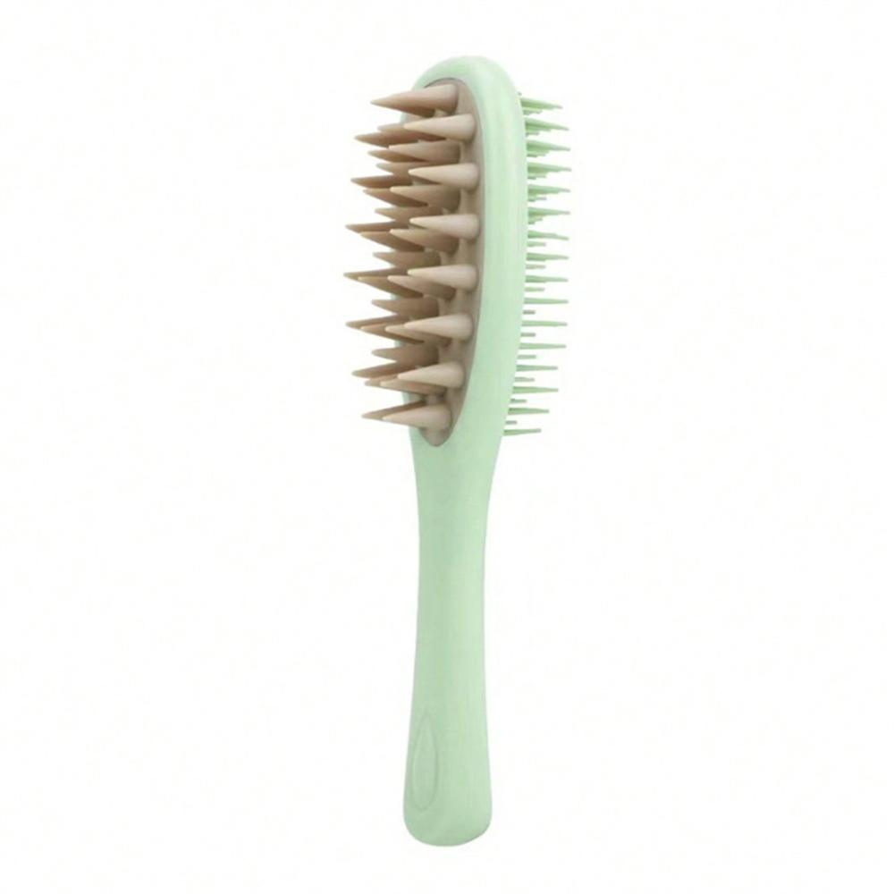1pc Hair Washing Brush Long Handle Double-Sided Teeth Hair Washing And Combing Dry And Wet Dual-purpose Comb