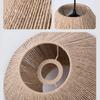 Farmhouse Style Rattan Lamp Geometric Shade Light Covers Chandelier Hanging Wicker Woven Fixture Decor for Living Room Bedroom