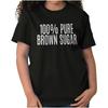 Camiseta Feminina Divertida Orgulho Negro 100 Por Cento Açúcar Mascavo com Estampa Crewneck