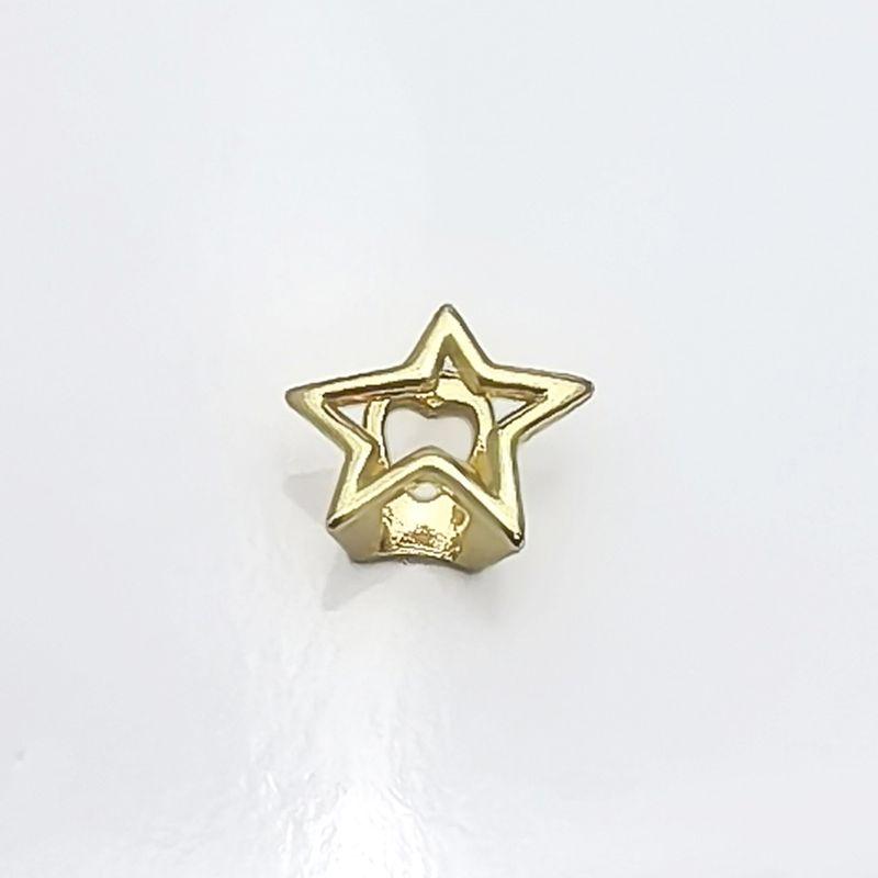 European and American Niche Design Hollow Five-Pointed Star Grillz Hip-Hop Minimalist Star Tooth Jewelry Hip Hop Grill Gold [Star Braces]