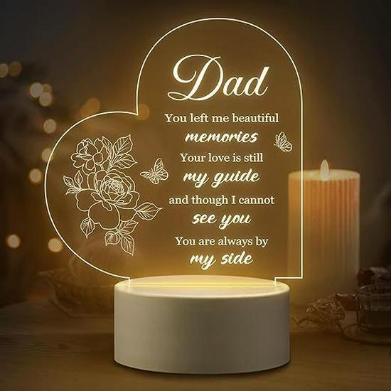 Love-Shaped 3D Acrylic Night Light Puzzle for Holiday Greetings