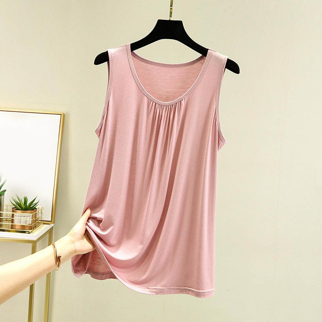 Damen Locker Lässig Und Bequem Sommer Innen Lang Einfarbig Basis Weste