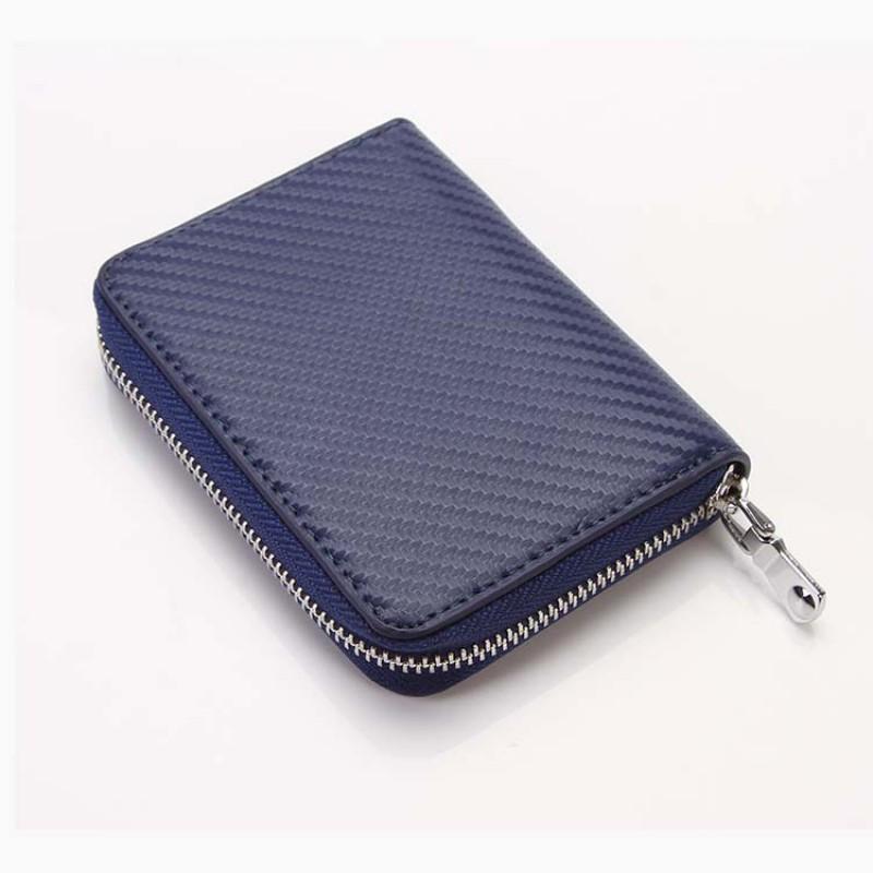 Mini Small Wallet Popular Carbon Fiber Short Zipper Men's