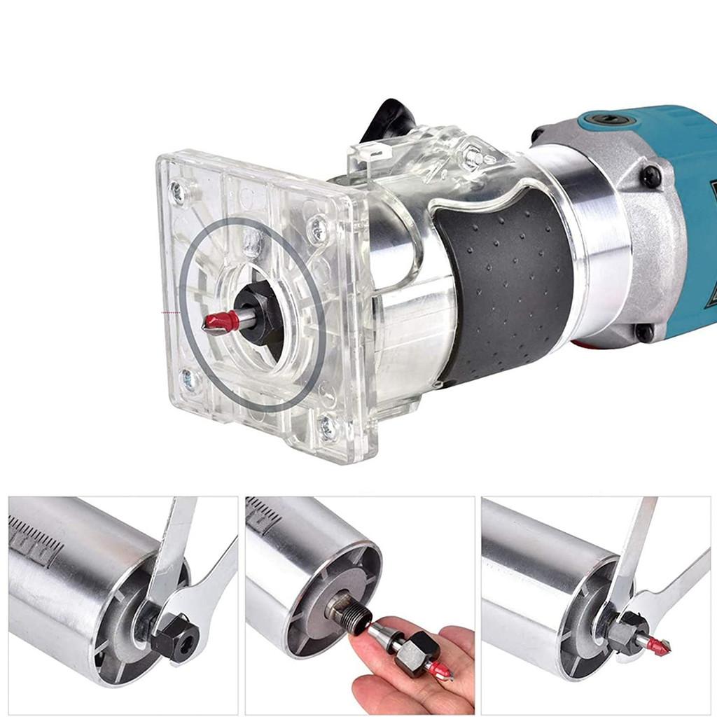 Multifunctional Electric Wood Trimmer Handheld Engraving Slotting Router Drilling Woodworking Milling Cutter Carving Power Tool