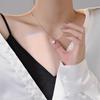 Small Diamond Square Pendant Necklace for Women - High-End Light Luxury Clavicle Chain, 2023 Trendy Niche Design