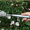 2-7 Teeth Garden Rake Stainless Steel Forged Weed Puller  for Soil Loosening Weed Removal