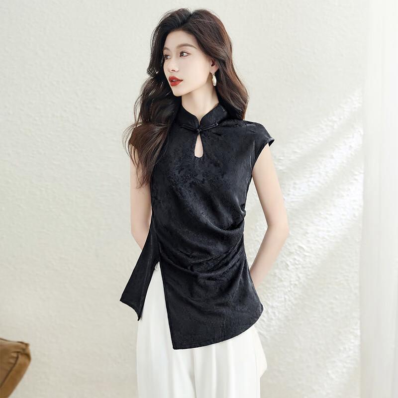 Women's New Chinese Style Stand-up Collar Slim-Fit Shirt