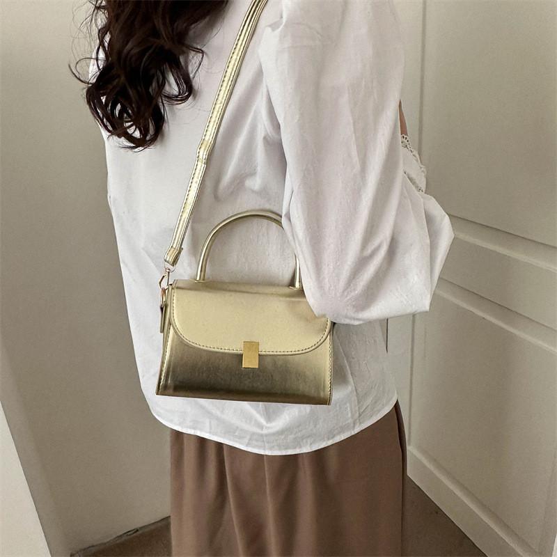 Trendy Street Style Fashion Fall Simple Single Shoulder Bag Medium Square Handbag