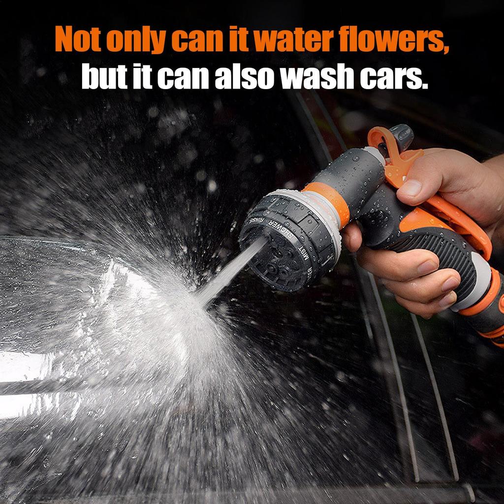 Multi Functional Water Sprayer 8 Spraying Modes Water Hose Nozzle 4/6 Ports High Pressure Lawn Watering Sprinkler With 5m Hose