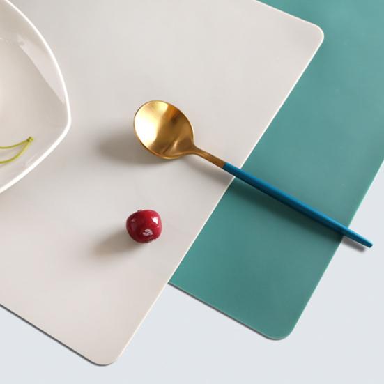 Barn Bordmatte Firkantet form Varmeisolering Silikon Kjøkken Barn Middagsmatte Hjem