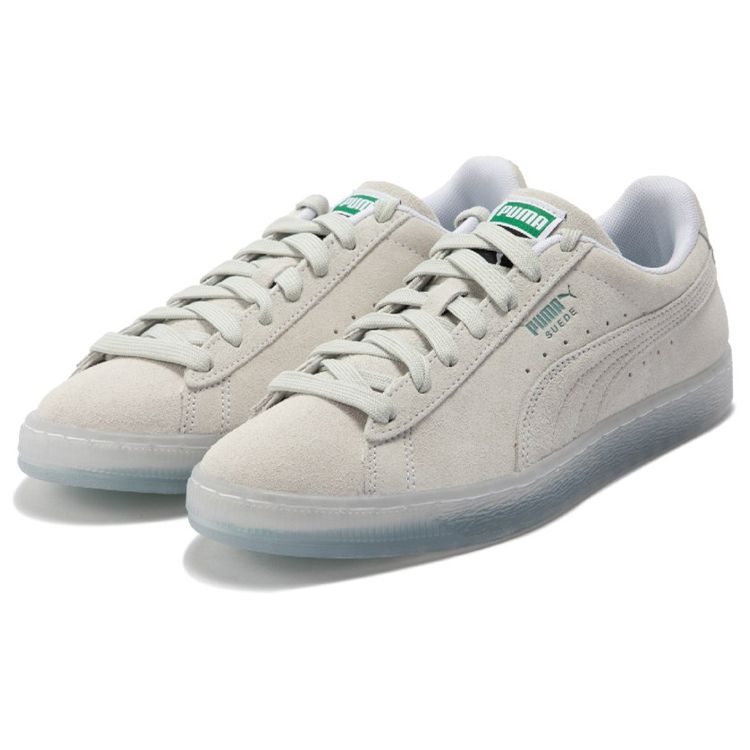 Puma Série Camurça Tênis Retrô Translucido de Cano Baixo Tênis Unissex Branco 383894-01