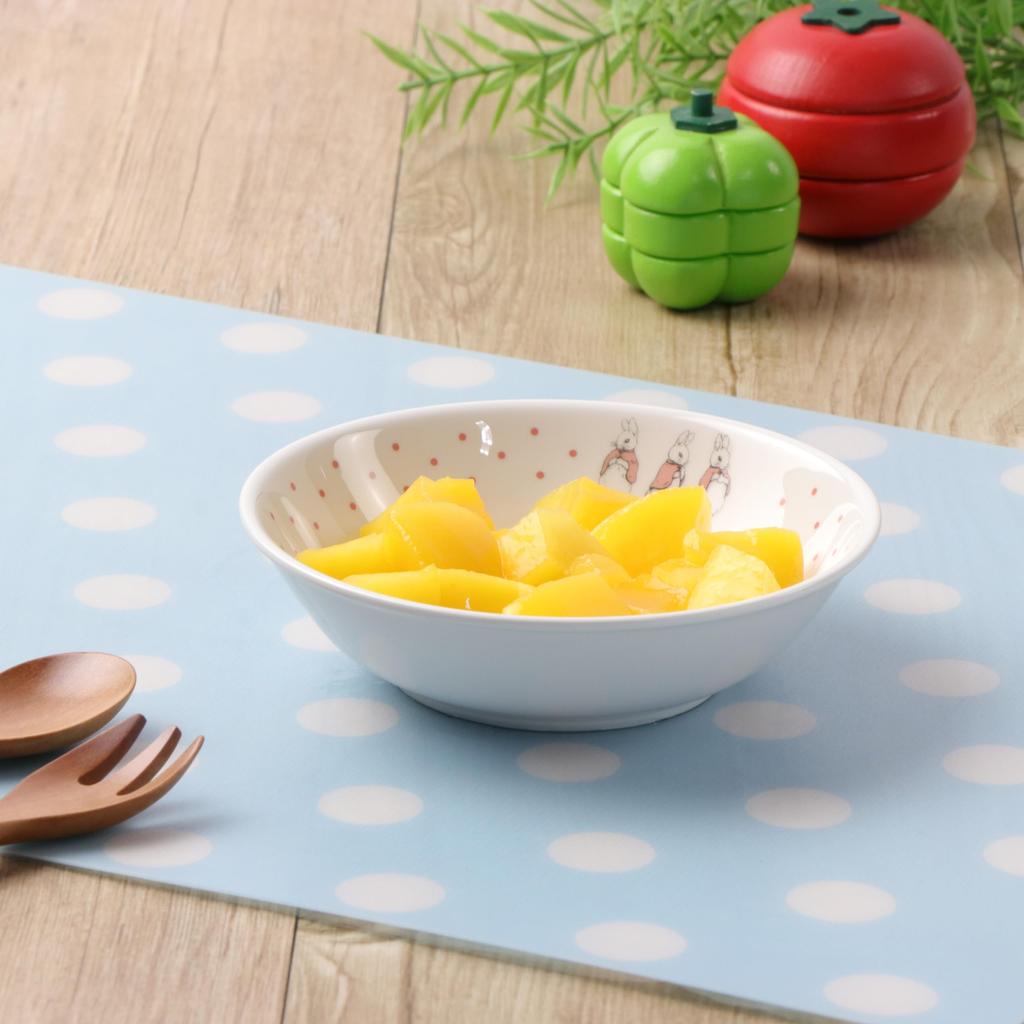 OGISO Peter Rabbit Dot Girls Deep Small Plate and Microwave (Dishwasher Safe)