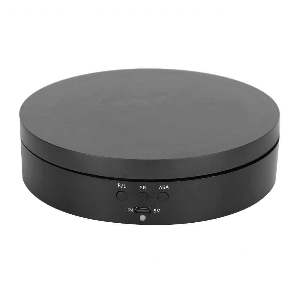 2‑4KG Load Bearing 3 Gears Two Way Rotating Turntable Display Stand for Jewelry Phone Black