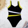 Monokini one-piece slimming swimsuit black XL striped back Monokini one-piece slimming swimsuit black XL striped back