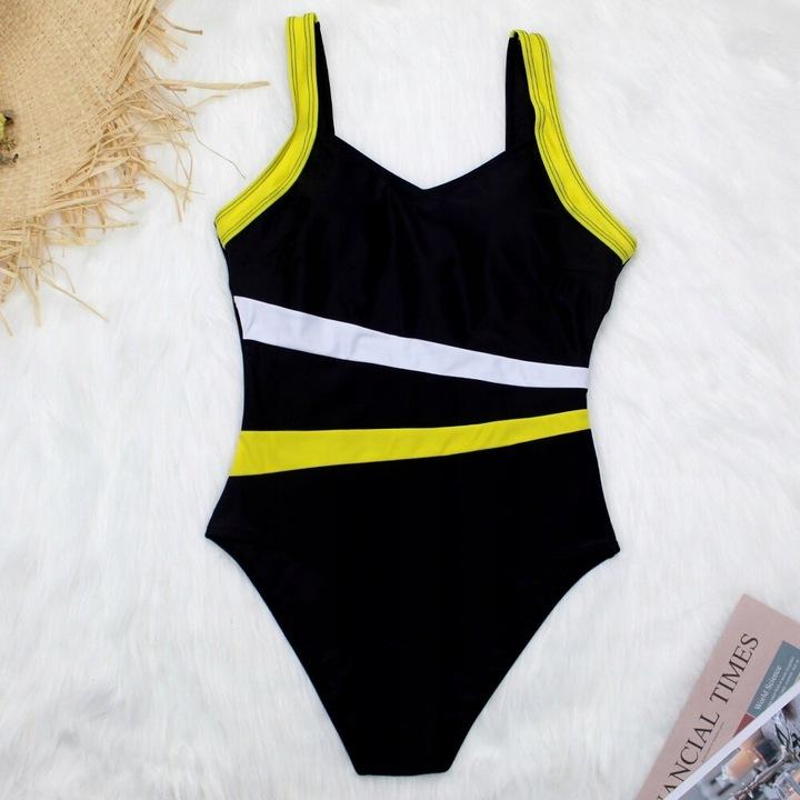 Monokini one-piece slimming swimsuit black XL striped back Monokini one-piece slimming swimsuit black XL striped back