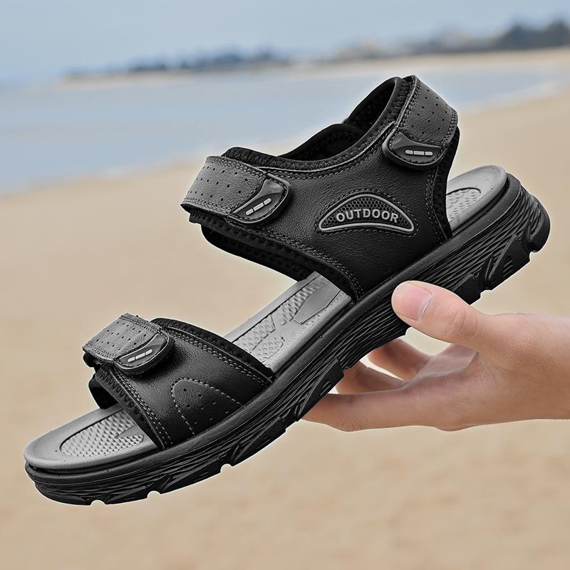 

Модные мужские сандалии для отдыха на природе Черные сандалии Модные летние сандалии 2024 года Новые товары Обувь для мужчин Водные мягкие пляжные сандалии 10.5 чёрный