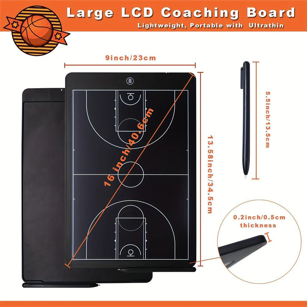 Elektronisches Basketball-Coaching-Board, Taktisches Markierungsboard mit LCD-Bildschirm und Stift, Basketball-Coaching-Board mit Sperrfunktion