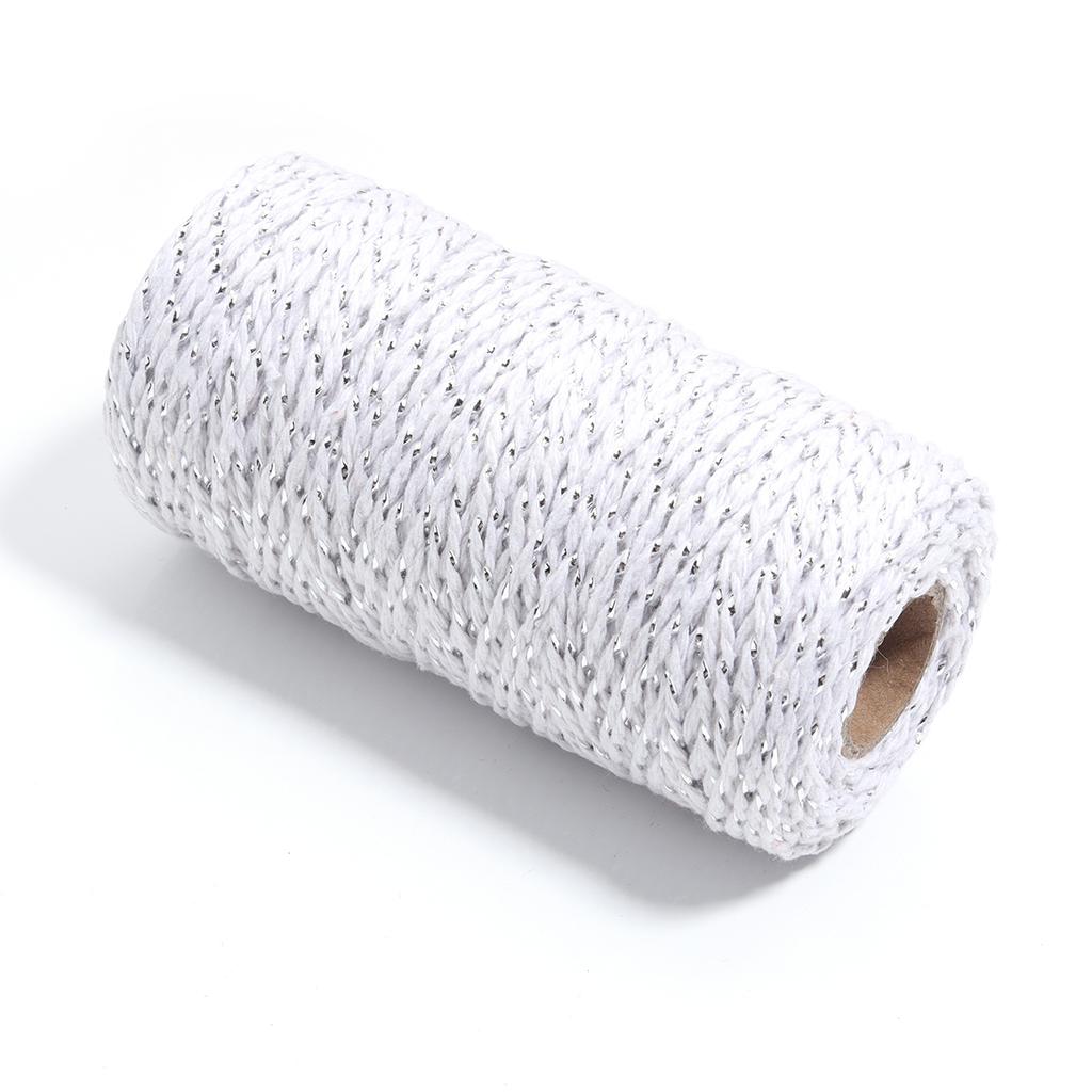 100M/Roll Cotton Cord Baker Twine Colorful Cotton Twine Macrame Cords String DIY Christmas Gifts Packing Home Textile Decoration