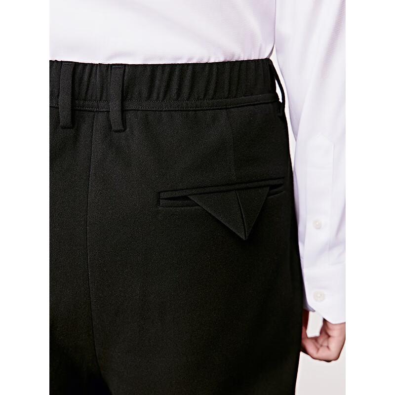 GXG Men's Wide-Leg Brushed Single-Pleat Casual Trousers