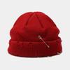 New Winter Harajuku Beanies Knitted Hat Women Fashion Warm Thick Men Hip Hop Pin Hole Skullcap Short Hat Unisex Basic Cap