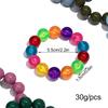 Boho Acrylic Big Round Beads Bracelets for Women Man Trendy Resin Circle Handmade Elastic Bracelet Autumn Winter Jewelry Gift