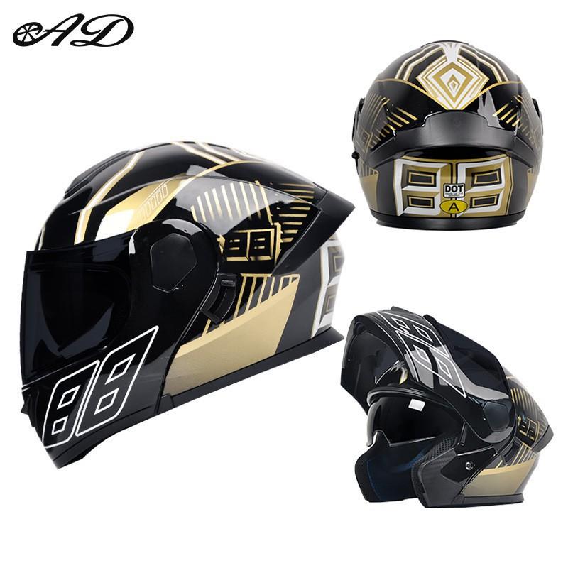 DOT Certified Motorcycle Helmet Uncovering Four-season Universal Men Women's Riding Safety Hat