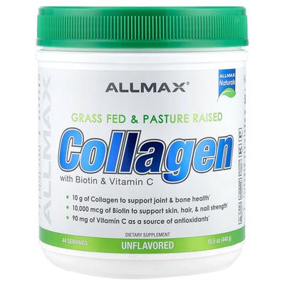 AllMax Nutrition Kollagen Biotin 10000mcg + Vitamin C 90mg Pulver, 440g