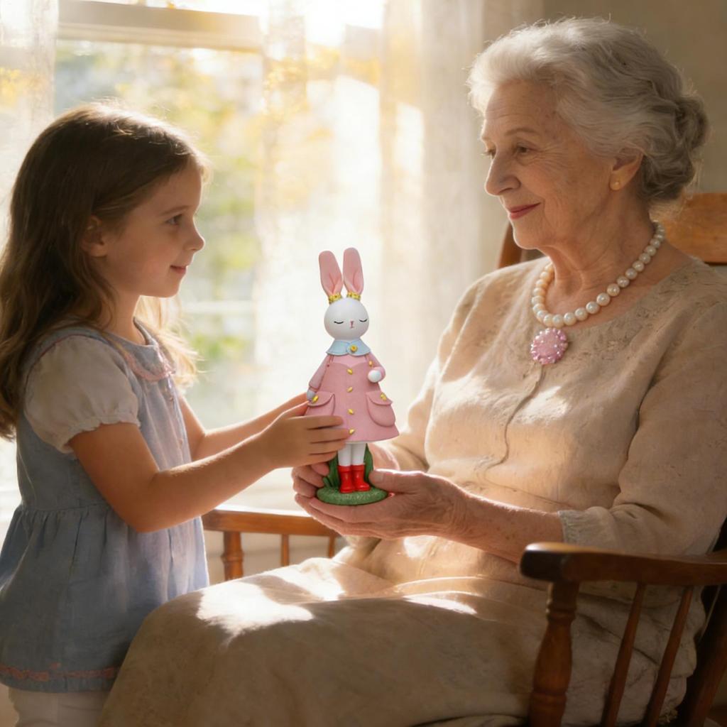 Häschen Figuren Harz Osterhase Niedliche Deko Frühlingshase Tier Tischfiguren Für Küche Wohnzimmer Schlafzimmer Büro Kaminsims