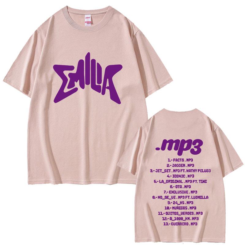 Singer Emilia Mernes MP3 Music Album Graphic Tshirt Unisex Women Hip Hop Oversized Short Sleeve Unisex Fashion Casual Cotton Tees