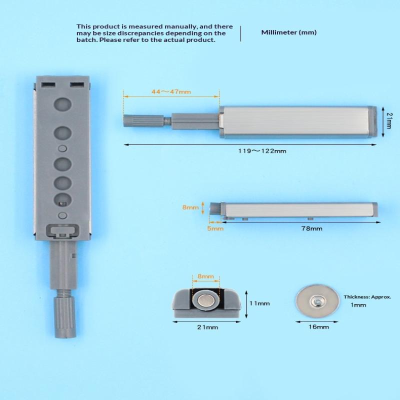 10 Pcs Magnetic Push Latches For Cabinets, Push To Open Cabinet Hardware, Push Touch Latch, Kitchen Door Push Latch