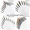 12Pcs Round Filbert Paint Brushes Set Artist Brush for Acrylic Oil Watercolor Gouache Artist Synthetic Nylon