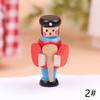 1:12 Dollhouse Miniature Wooden Train Simulation Christmas Nutcracker Soldier Model Toy Doll House Decor Dollhouse Accessories