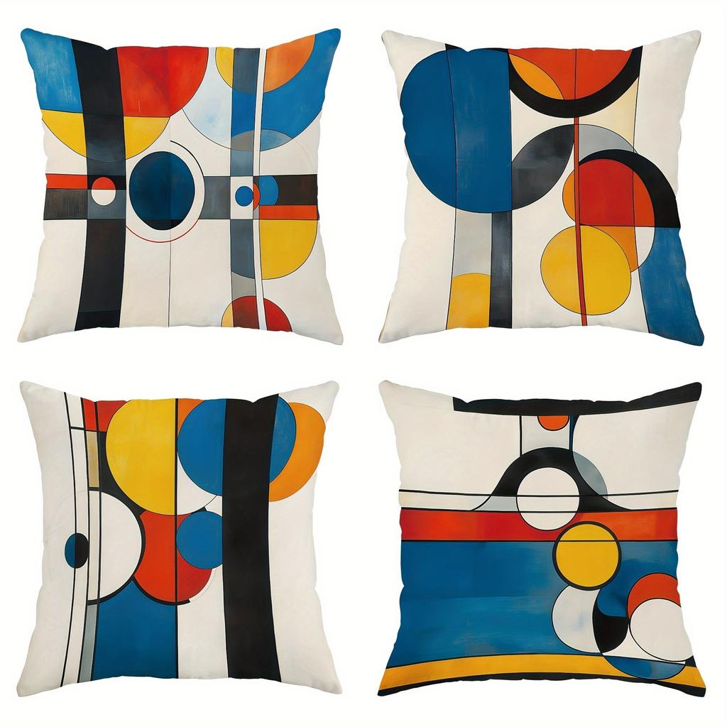 1/4pcs Mid Century Modern Geometric Abstract Throw Pillow Covers Cushion cover