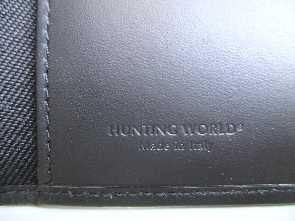Authentischer HUNTING WORLD Safari Schwarzer Canvas Leder 6 Bilder Schlüsselanhänger #a978 Überholt